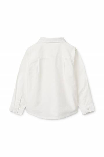 Детская хлопковая рубашка Liewood Costa Shirt цвет белый LW17807