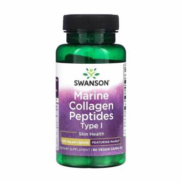 Пептиды морского коллагена типа I Swanson Marine Collagen Peptides Type I, 500 мг, 60 вегетарианских капсул Пептиды морского коллагена типа I Swanson Marine Collagen Peptides Type I, 500 мг, 60 вегетарианских капсул