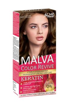 Стойкая крем-краска для волос Malva Color Revive 141 Шоколад, 105 мл