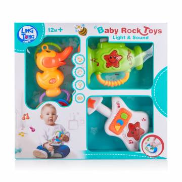 Набор погремушек для малышей Ling Tong Toys пластик, в коробке, 3 шт (LT80015) Набор погремушек для малышей Ling Tong Toys пластик, в коробке, 3 шт (LT80015)