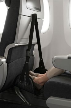 Подорожня підставка для ніг з функцією підвісу - чорний