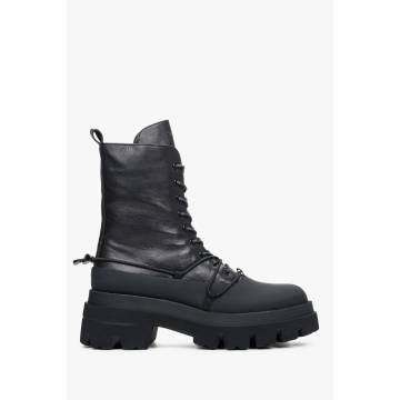 Черевики шкіряні чорні Estro ER00111821