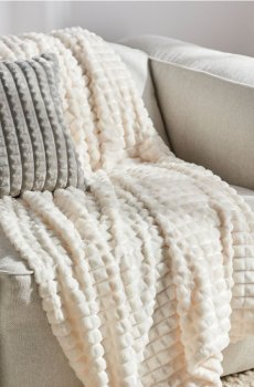 Плед bubble - кремовий