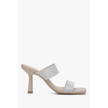 Мюлі шкіряні бежеві Estro ER00115401