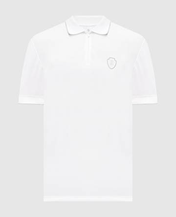 Белое поло с принтом логотип эмблемы