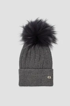 Женская серая шерстяная шапка Серый ONESIZE Baldinini L3B020XXMSLA;0700