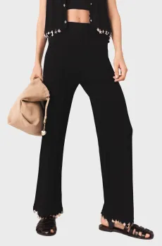 Женские черные брюки Черный 34 MAJE MFPPA00824_Black