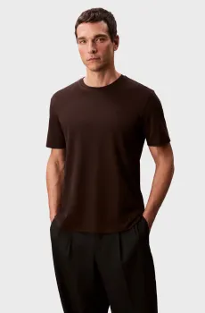 Мужская темно-коричневая футболка SUPIMA CHEST Коричневый XL Calvin Klein LV04LB275G