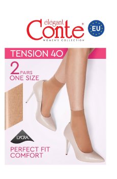 Носки женские фантазийные Conte elegant Tension 40 DEN, Natural, размер 23-25, 2 пары