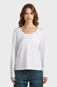 Женский белый лонгслив Scoop Белый S G-Star RAW D29300,336