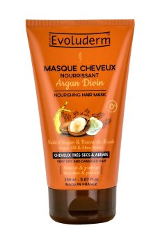 Маска Evoluderm Nourishing Hair Mask для сухих и поврежденных волос, с аргановым маслом, 150 мл