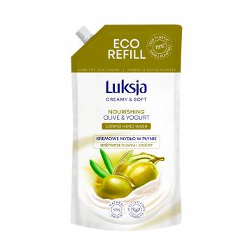 Жидкое крем-мыло Luksja Creamy & Soft Nourishing Olive & Yoghurt Caring Hand Wash, 900 мл (дой-пак) Жидкое крем-мыло Luksja Creamy & Soft Nourishing Olive & Yoghurt Caring Hand Wash, 900 мл (дой-пак)