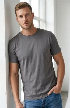 Бавовняна футболка basic - карміновий