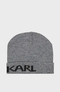 Мужская серая шапка Серый S Karl Lagerfeld 534322.805601;981