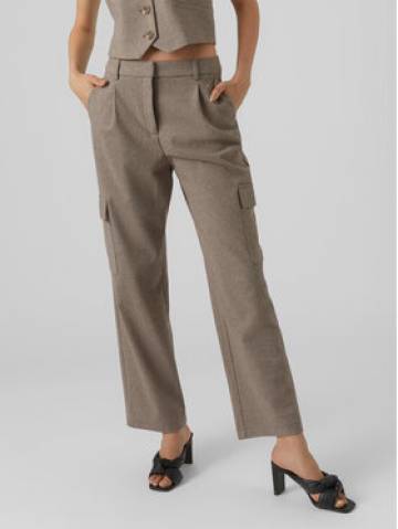 Vero Moda Штани з тканини 10297422 Сірий Straight Fit Vero Moda Штани з тканини 10297422 Сірий Straight Fit
