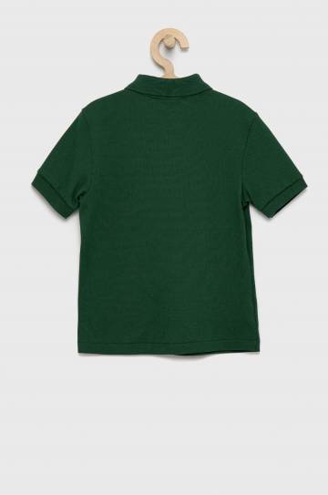 Детское хлопковое поло Lacoste цвет розовый однотонный Детское хлопковое поло Lacoste цвет розовый однотонный