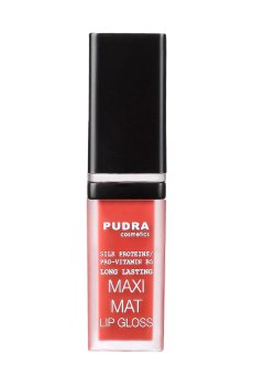 Уценка! Матовый блеск для губ Pudra Cosmetics Maxi Matt Long Lasting Lip Gloss с протеинами шелка та провитамином B5, 04, 7 мл