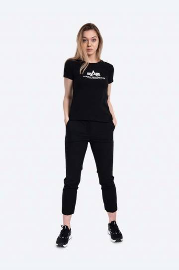 Хлопковая футболка Alpha Industries New Basic T цвет чёрный 196051.03-black Хлопковая футболка Alpha Industries New Basic T цвет чёрный 196051.03-black