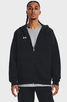 Мужское черное худи UA Rival Fleece FZ Hoodie Черный 3XL Under Armour 1379767-001