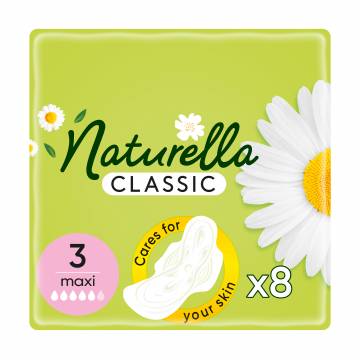 Гигиенические прокладки для критических дней NATURELLA Classic Maxi, 8 шт Гигиенические прокладки для критических дней NATURELLA Classic Maxi, 8 шт
