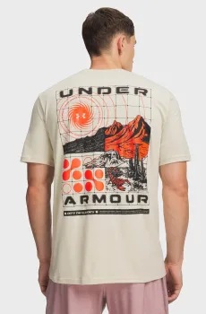 Мужская бежевая футболка M Defy The Elements SS T-BRN Бежевый XXL Under Armour 6013820-280