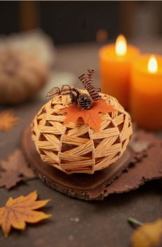 LED-декорація у формі гарбуза - помаранчевий