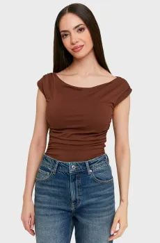 Женское коричневое боди Коричневый M Tally Weijl SBOPEROSIE