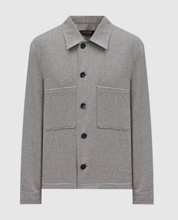 Серая рубашка с шерстью