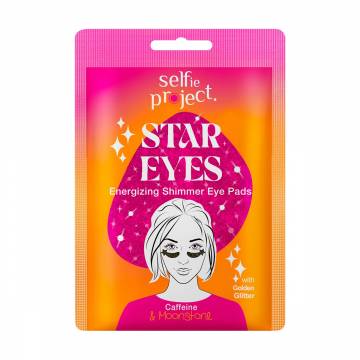 Патчи для кожи вокруг глаз Selfie Project Star Eyes Energizing Shimmer Eye Pads с кофеином и лунными камнями, 2 шт Патчи для кожи вокруг глаз Selfie Project Star Eyes Energizing Shimmer Eye Pads с кофеином и лунными камнями, 2 шт