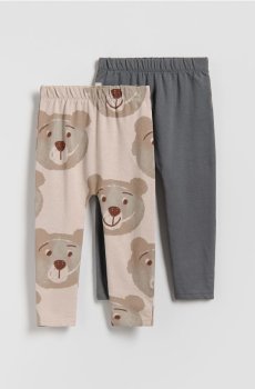 Reserved - Бавовняні штани, 2 пари - темно-сірий - 066FO-90X