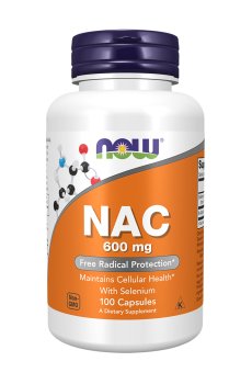 N-Ацетилцистеин NOW foods NAC 600 мг, 100 капсул
