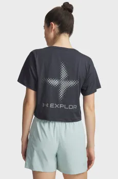 Женская черная футболка W Explor Trail Run Graphic Черный L Under Armour 6009174-016
