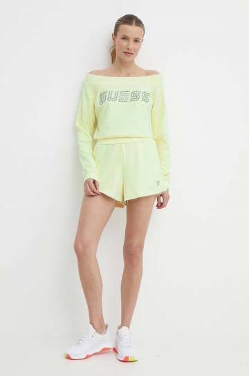 Кофта Guess SKYLAR женская цвет зелёный однотонная V4GQ08 K8802 Кофта Guess SKYLAR женская цвет зелёный однотонная V4GQ08 K8802