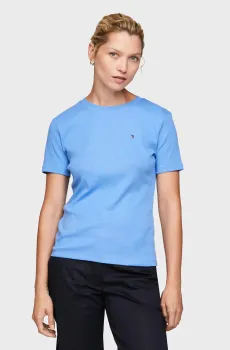 Женская голубая футболка SLIM CODY C-NK SS Голубой S Tommy Hilfiger WW0WW40587