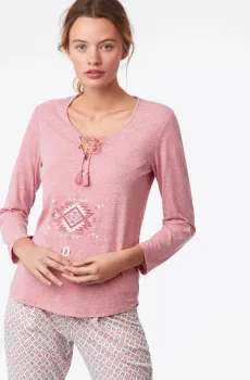 Женский розовый лонгслив TIARA Розовый XS Etam 6502959