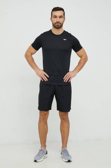Футболка для тренинга Reebok Tech цвет чёрный однотонная Футболка для тренинга Reebok Tech цвет чёрный однотонная