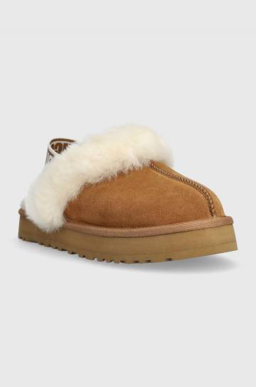 Кожаные тапочки UGG Funkette цвет коричневый Кожаные тапочки UGG Funkette цвет коричневый