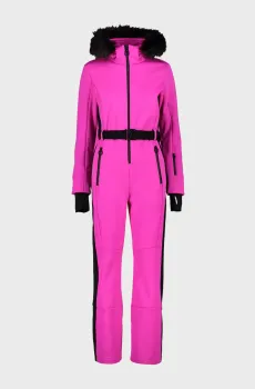 Женский розовый лыжный комбинезон SUIT ZIP HOOD SOFTSHELL Розовый 42 CMP 34W4456F-B818