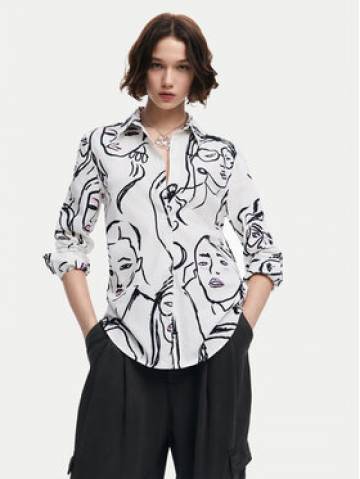 Desigual Сорочка Faces 24WWCW34 Білий Regular Fit Desigual Сорочка Faces 24WWCW34 Білий Regular Fit