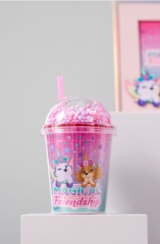 Склянка з трубочкою та кришкою з кульками PAW Patrol - різнобарвний