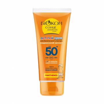 Детский крем для безопасного загара Біокон Сверхвысокая защита SPF 50+, 90 мл Детский крем для безопасного загара Біокон Сверхвысокая защита SPF 50+, 90 мл