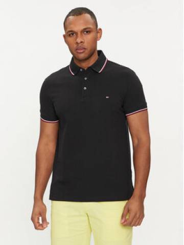 Tommy Hilfiger Поло 1985 MW0MW30750 Чорний Slim Fit Tommy Hilfiger Поло 1985 MW0MW30750 Чорний Slim Fit