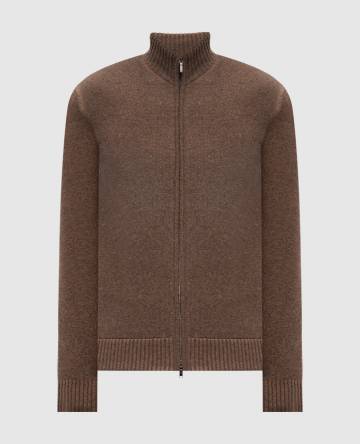 Коричневый кардиган из кашемира