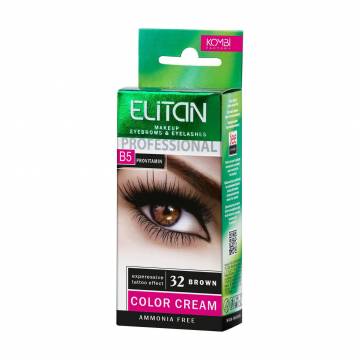 Крем-краска для бровей и ресниц Elitan Color Cream 32 Коричневый, 10 мл Крем-краска для бровей и ресниц Elitan Color Cream 32 Коричневый, 10 мл