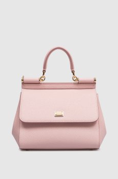 Розовая кожаная сумка Sicily