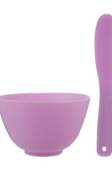 Набор для косметических продуктов Cosmo Shop силикон, фиолетовый (миска, 1 шт + лопатка, 1 шт) (CS095V)