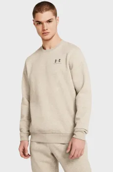 Мужской бежевый свитшот UA Essential Fleece Crew-GRN Бежевый XL Under Armour 1374250-203