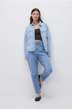 Reserved - Джинси mom fit - синій - 702IR-50J