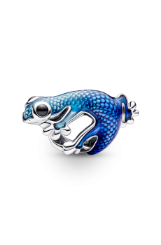 Намистина "Гекон кольору синій металік"