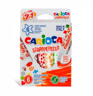 Фломастери Carioca Stamp 6 кольорів (42279) Фломастери Carioca Stamp 6 кольорів (42279)